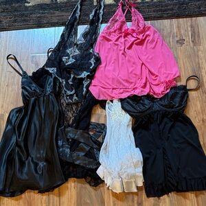 Elegant Black and Pink and White Lingerie Set P R NEW! Including over 20 samples